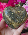Jasper Crystal Heart with Druzy Pockets