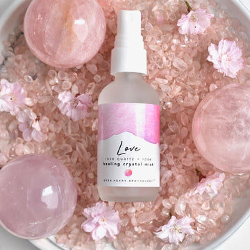 Rose Quartz Love Crystal Mist with Rose and Vanilla