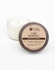 I AM WORTHY: White Tea Ginger Soy Mantra Candle