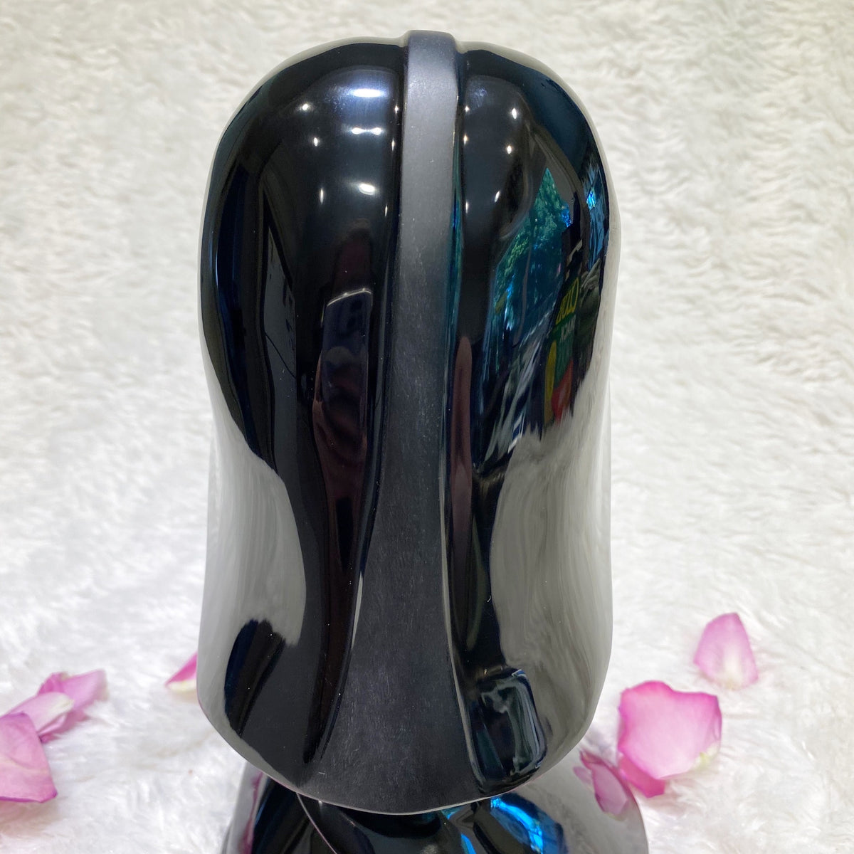 Black Obsidian Darth Vader Style Crystal Skull Sculpture