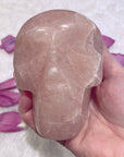 Rose Quartz Crystal Skull