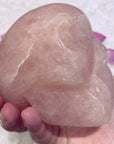 Rose Quartz Crystal Skull