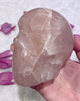 Rose Quartz Crystal Skull