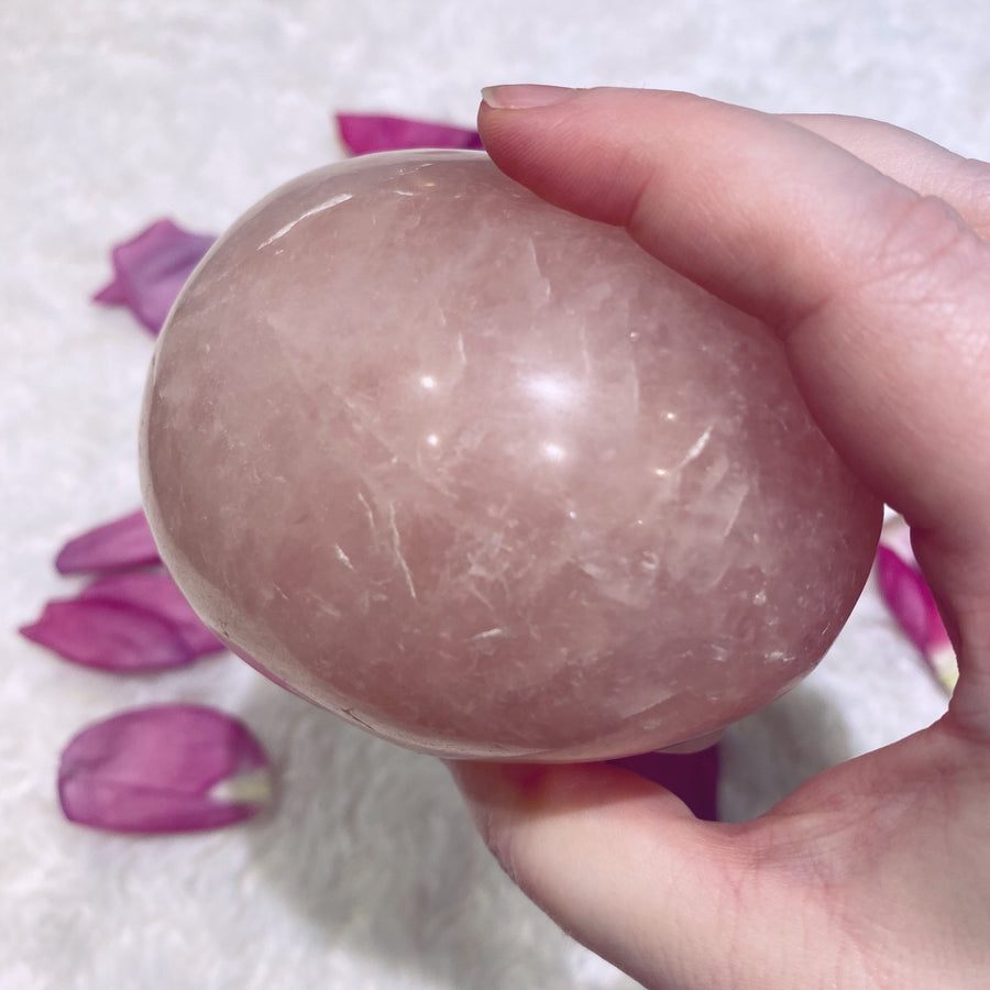 Rose Quartz Crystal Skull