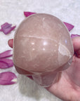 Rose Quartz Crystal Skull
