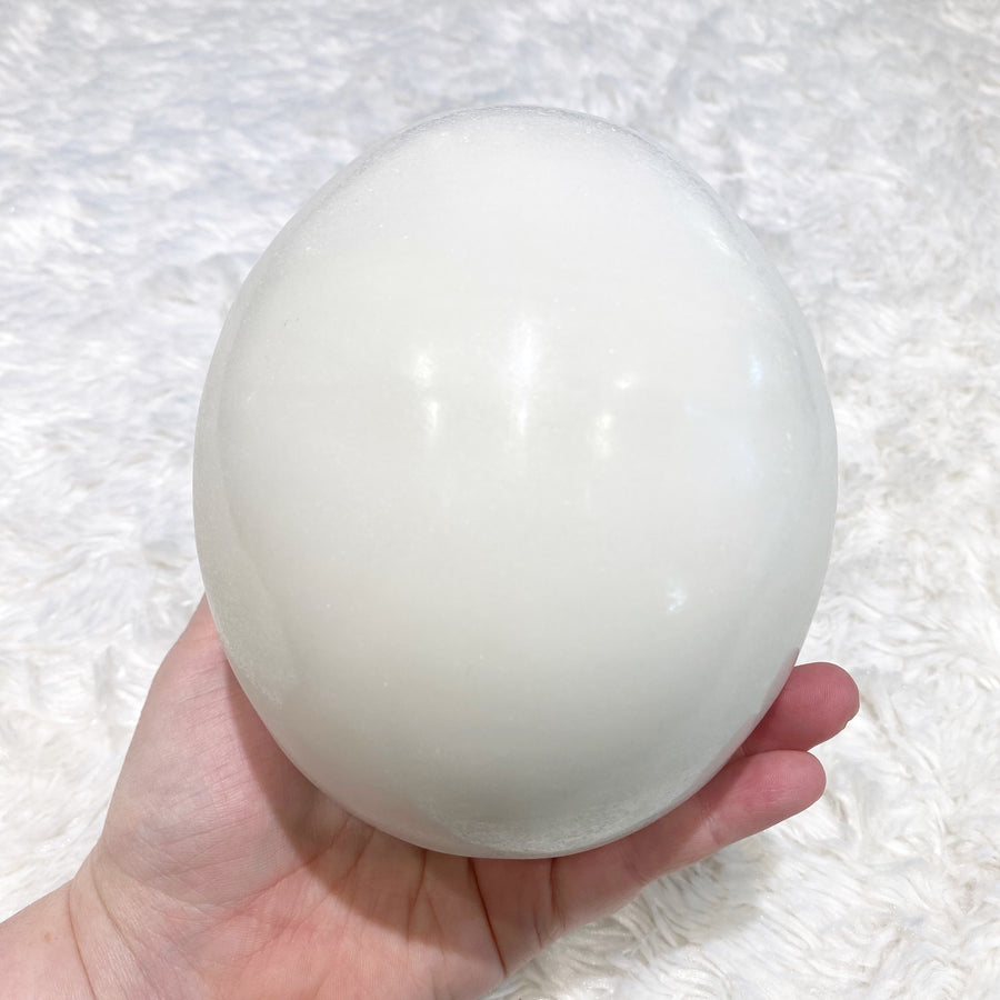 Huge White Jade Crystal Skull