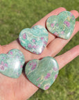 Ruby Fuchsite Crystal Hearts