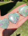Ruby Fuchsite Crystal Hearts