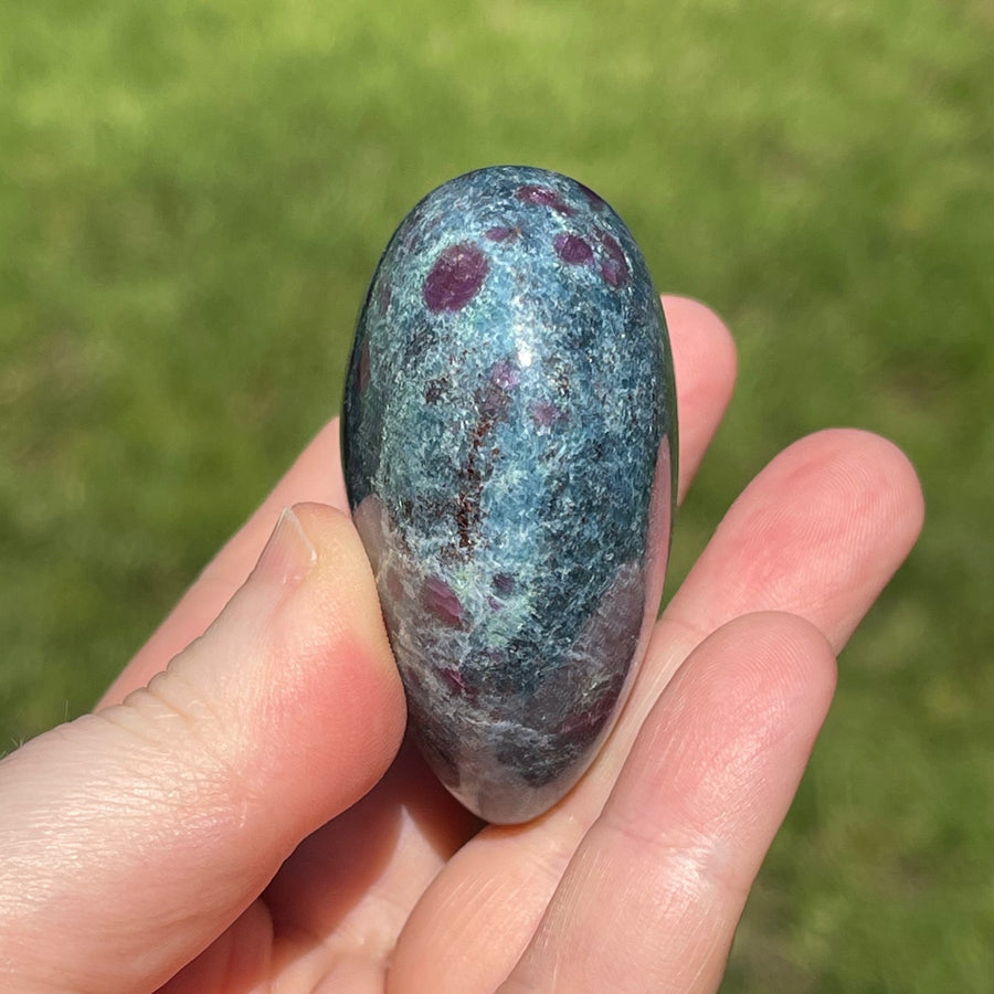 Ruby Kyanite Crystal Puffy Heart