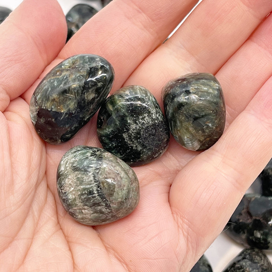 4 Seraphinite Crystal Tumbles