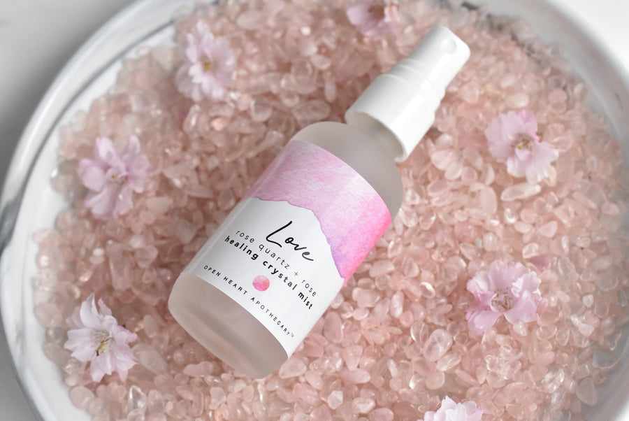 Rose Quartz Love Crystal Mist with Rose and Vanilla