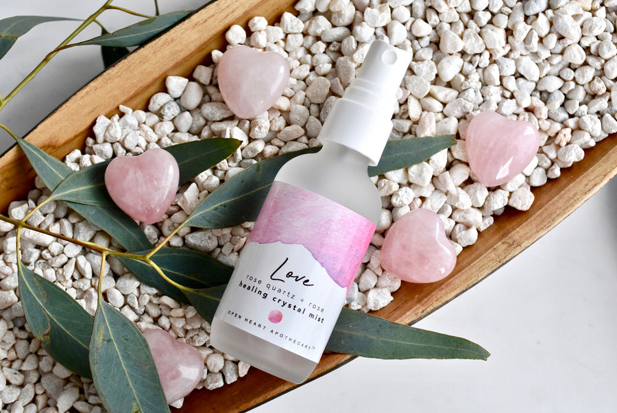 Rose Quartz Love Crystal Mist with Rose and Vanilla