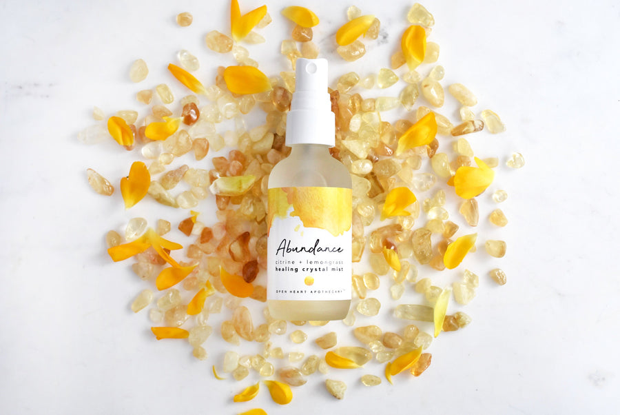 Citrine Abundance Crystal Mist with Lemongrass