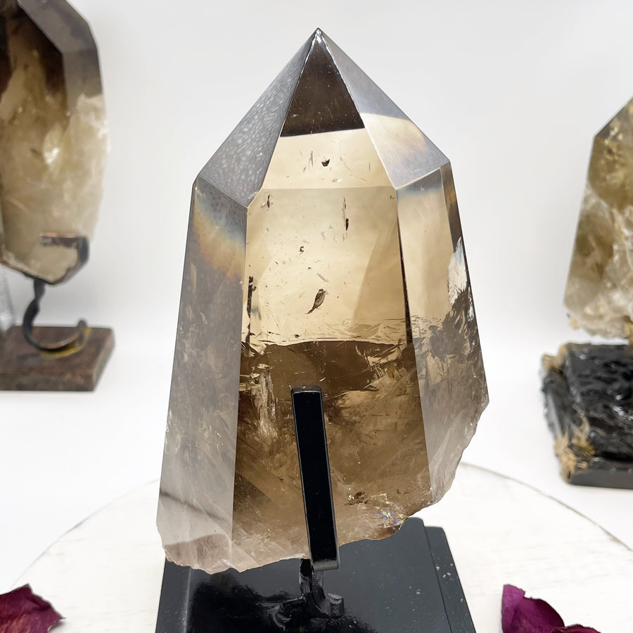 Epic Natural Smoky Citrine Crystal Generator with Rainbows