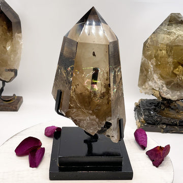 Epic Natural Smoky Citrine Crystal Generator with Rainbows