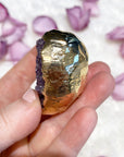 Gold Dipped Amethyst Geode Heart