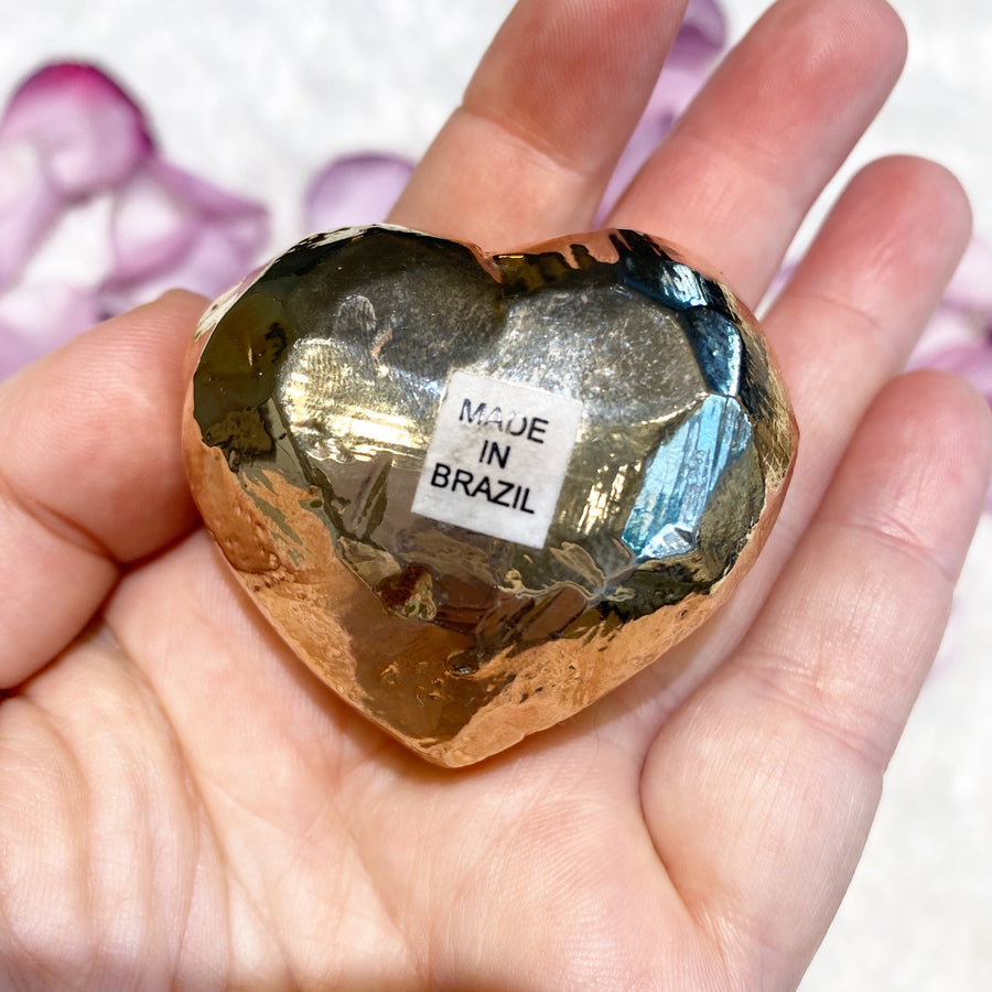 Gold Dipped Amethyst Geode Heart