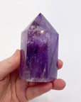 Polished Amethyst Generator Tower with Rainbows