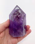 Polished Amethyst Generator Tower with Rainbows
