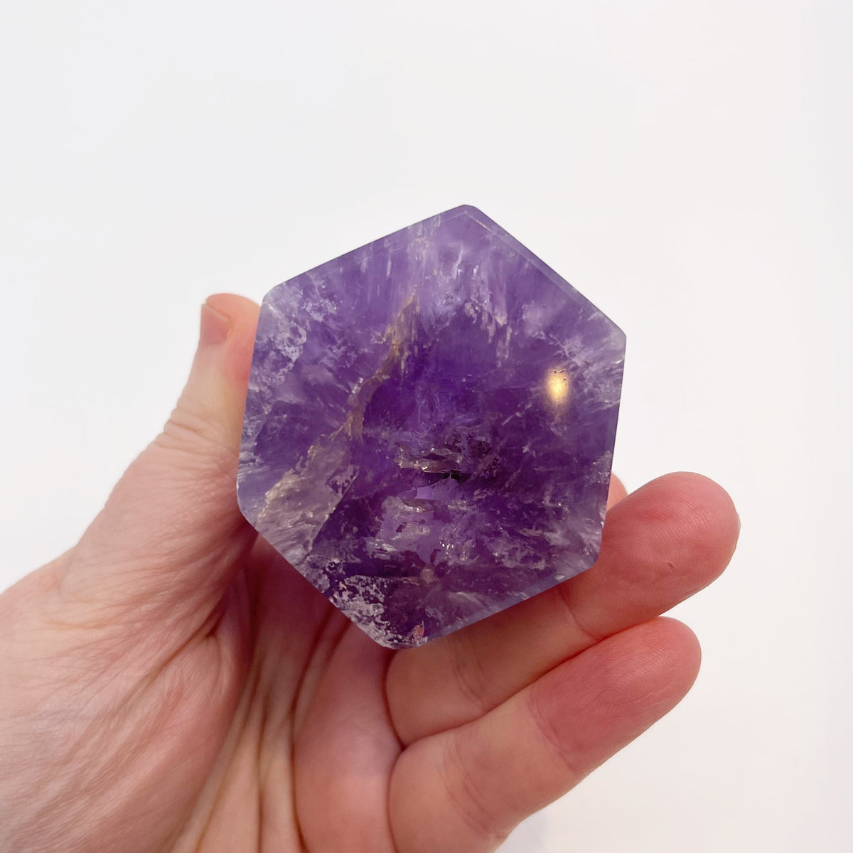 Polished Amethyst Generator Tower with Rainbows
