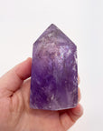Polished Amethyst Generator Tower with Rainbows