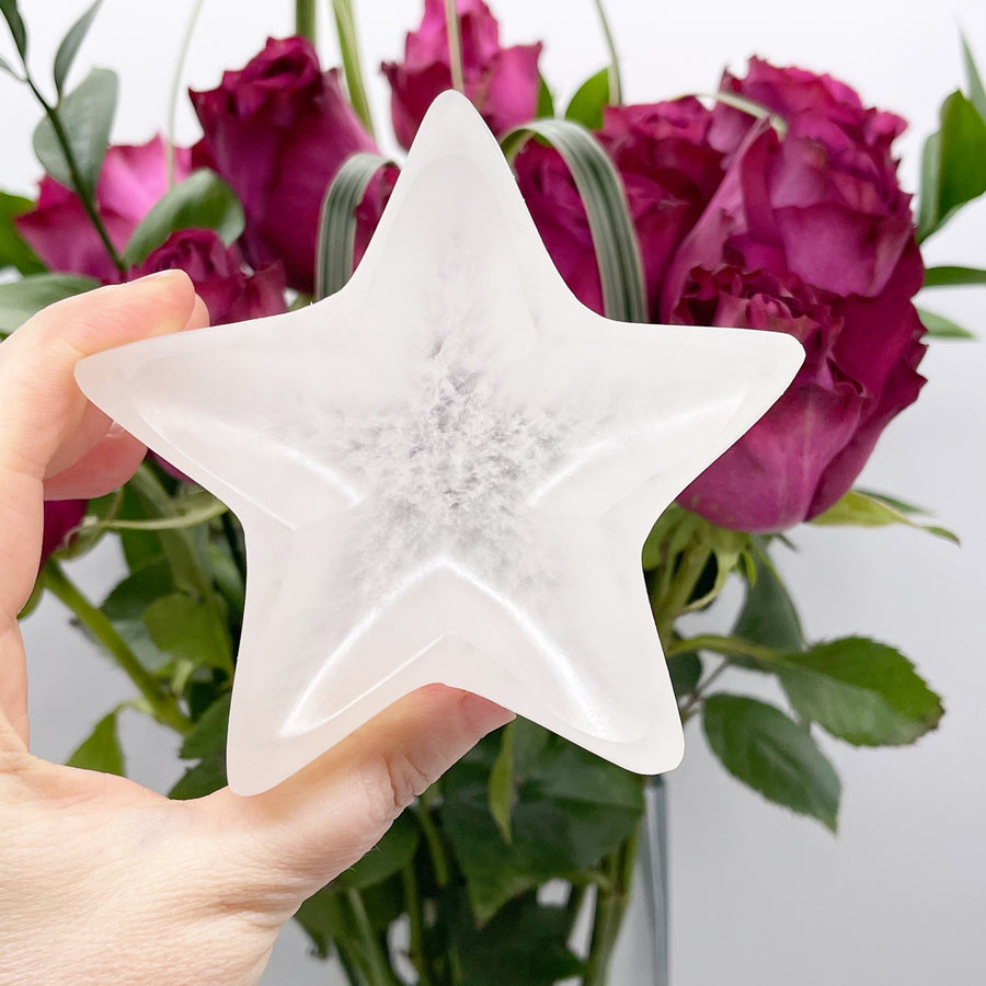 Selenite Star Charging Dish