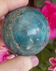 Blue Apatite Crystal Sphere