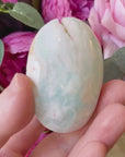 Blue Aragonite Crystal Palm Stone