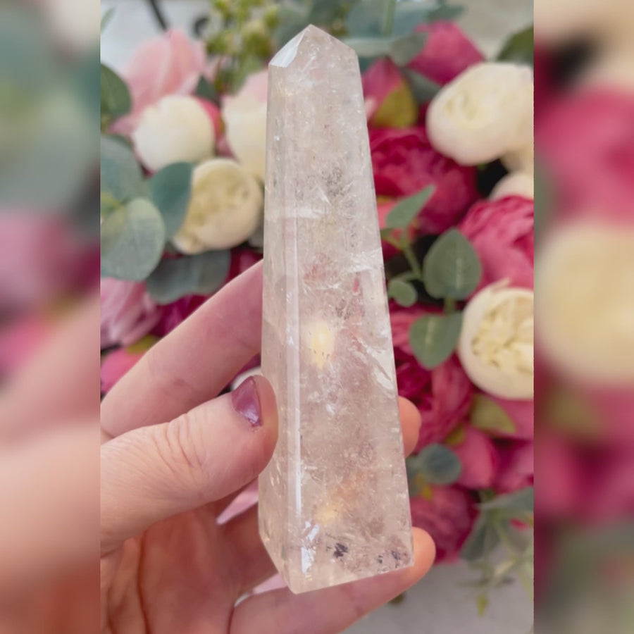 Clear Quartz Obelisk Tower