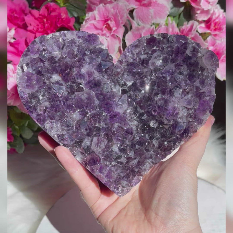 Huge Amethyst Geode Heart