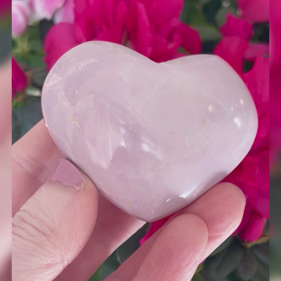 Rare Pink Phosphosiderite Crystal Heart