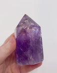 Polished Amethyst Generator Tower with Rainbows