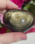 Gold Sheen Obsidian Hearts (5 pieces)