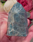 Blue Apatite Crystal Tower