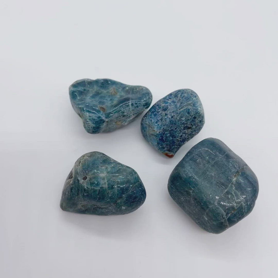 Large Rough Blue Apatite Tumbled
