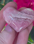 Rhodochrosite Crystal Heart Carving Grade A
