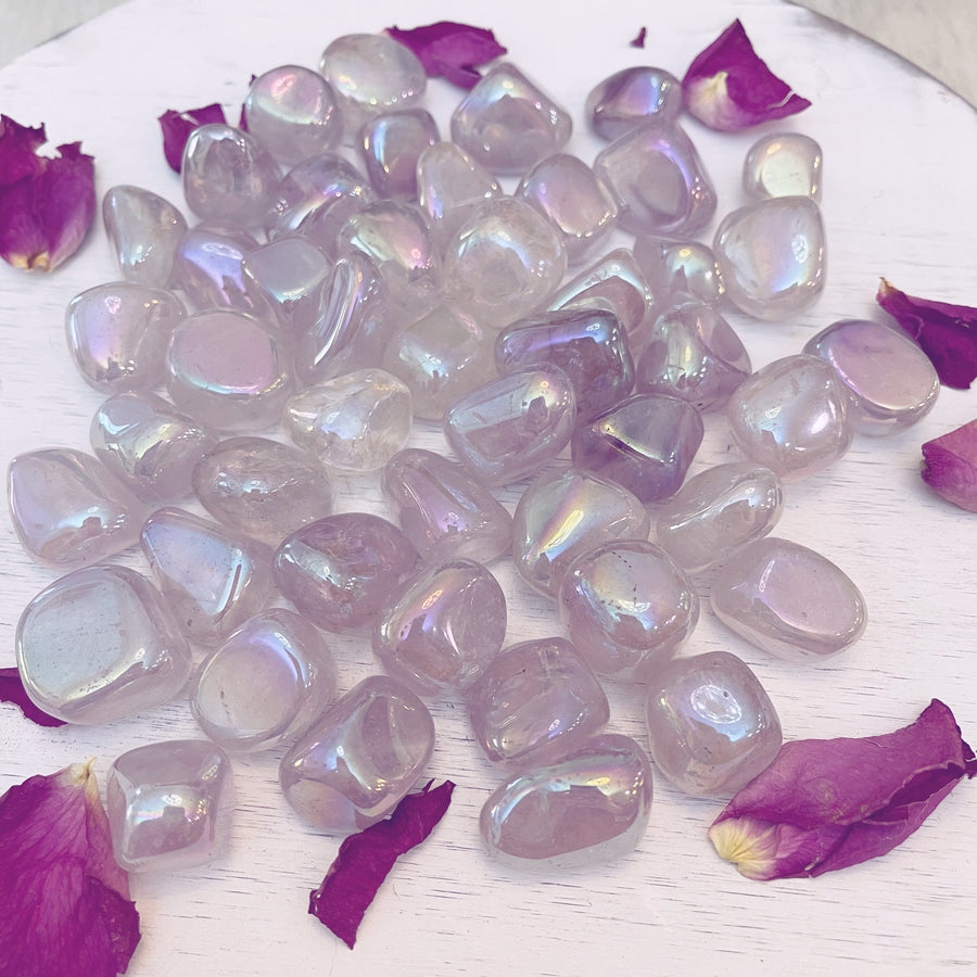 Angel Aura  Quartz Tumbles Lot