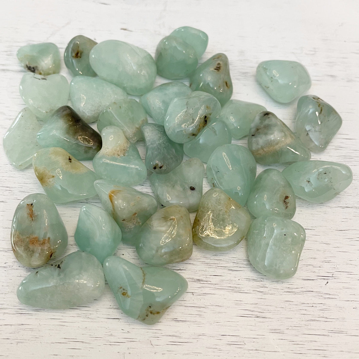High Quality Prehnite Tumbles Lot