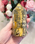 Orbicular Jasper Crystal Generator Tower