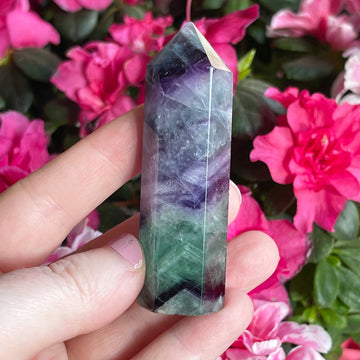 Rainbow Fluorite Crystal Generator Tower