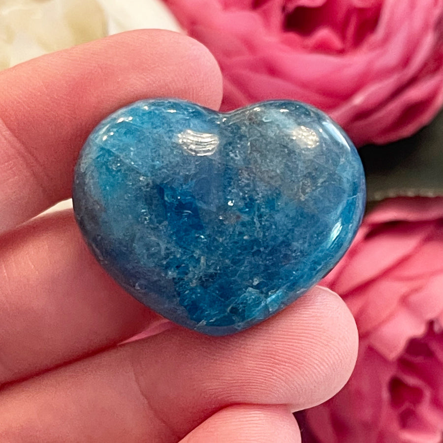 Blue Apatite Mini Crystal Heart