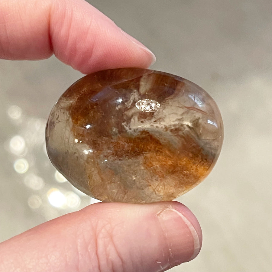 Chlorite Phantom Dream Quartz Crystal Lens