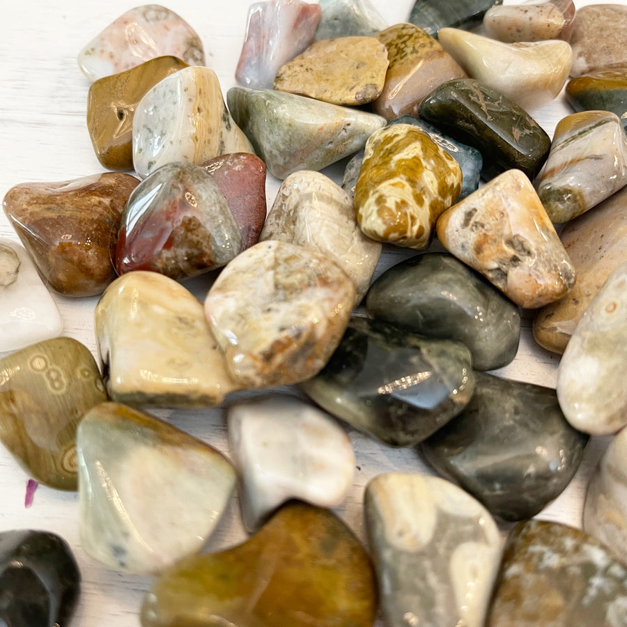 Wholesale Ocean Jasper Crystal Tumbles Lot