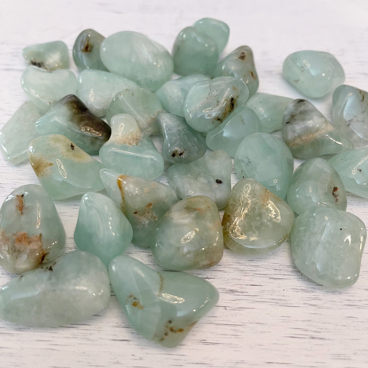 High Quality Prehnite Tumbles Lot
