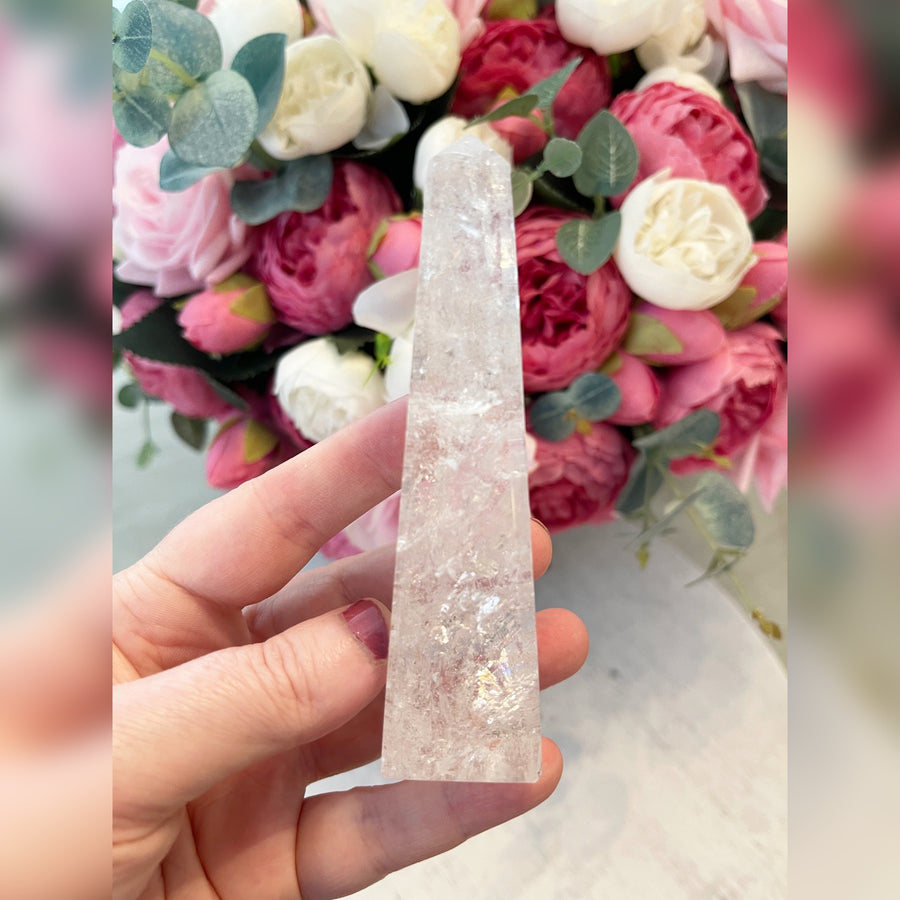 Clear Quartz Obelisk Tower