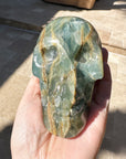 Rare Lemurian Aquatine Calcite Crystal Skull
