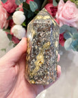 Orbicular Jasper Crystal Generator Tower