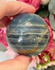 Rare Lemurian Aquatine Calcite Crystal Sphere