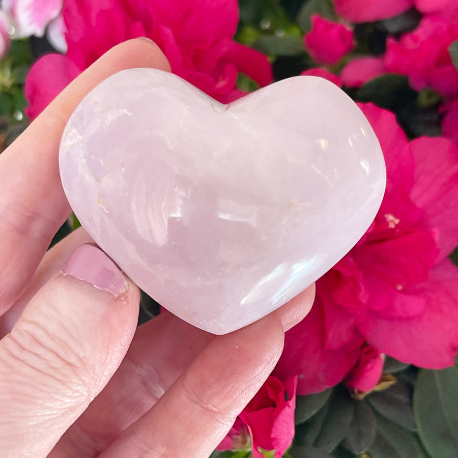 Rare Pink Phosphosiderite Crystal Heart