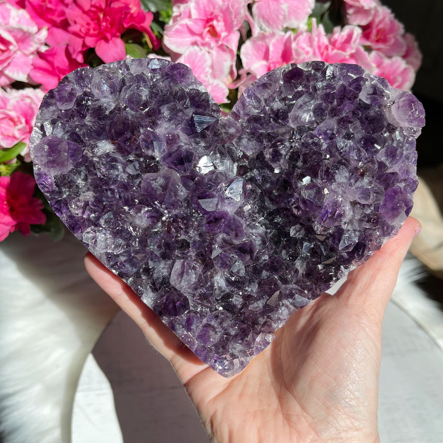 Huge Amethyst Geode Heart